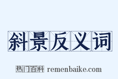 斜景反义词是什么意思的图片